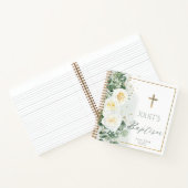 Rose Eucalyptus Floral Girl Taufe Gästebuch Notizblock (Innenseite)