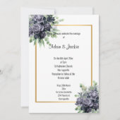 ROSE EUCALYPTUS TRIM ELEGANT WEDING EINLADUNG (Vorderseite)