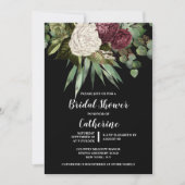 Rose eucalyptus verlasse Blumengrün chic Einladung (Vorderseite)