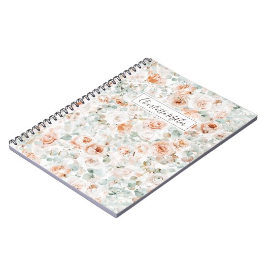 Rose Eucalyptus Verlasst Grünpflanzen Notizblock (Linke Seite)