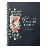 Rose Eukalyptus Floral Botanisches rustikales Reze Notizblock (Vorderseite)