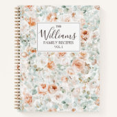 Rose Eukalyptus Floral Rezept Notizblock (Vorderseite)