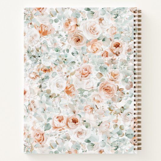 Rose Eukalyptus Floral Rezept Notizblock (Rückseite)