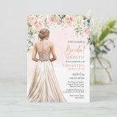 Rose Eukalyptus-Goldbarren Einladung (Stehend Vorderseite)