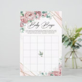 Rose Eukalyptus-Goldrahmen-Babybingo (Stehend Vorderseite)