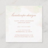 Rose Eukalyptus Greenery Quadratische Visitenkarte (Rückseite)