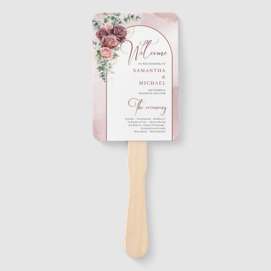 Rose Eukalyptusgold Fächer (Vorderseite)