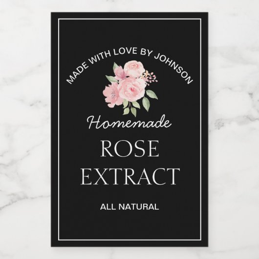 Rose-Extrahieren-Etikett Weinetikett (Einzelnes Label)