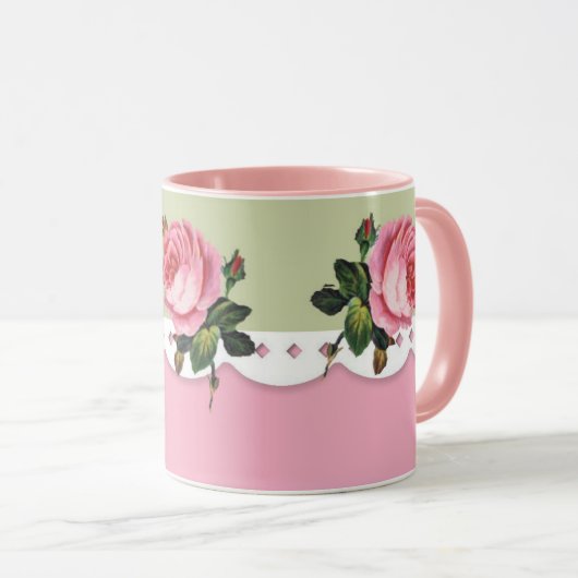 Rose Extravagante Tasse (VorderseiteRechts)