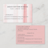 Rose Fabric Designer Couture Visitenkarte (Vorne/Hinten)