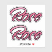 Rose faded pink Aufkleber Sticker Stickerset (Blatt)