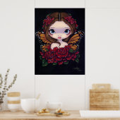 Rose Fairy ART PRINT Großaugenfantasie Poster (Küche)