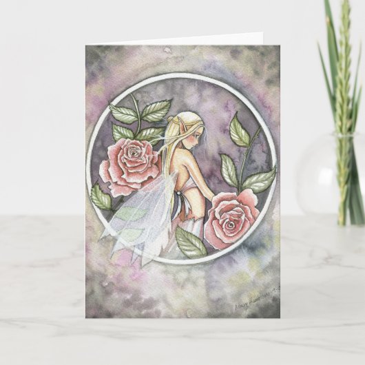 Rose Fairy Card by Molly Harrison Karte (Vorderseite)