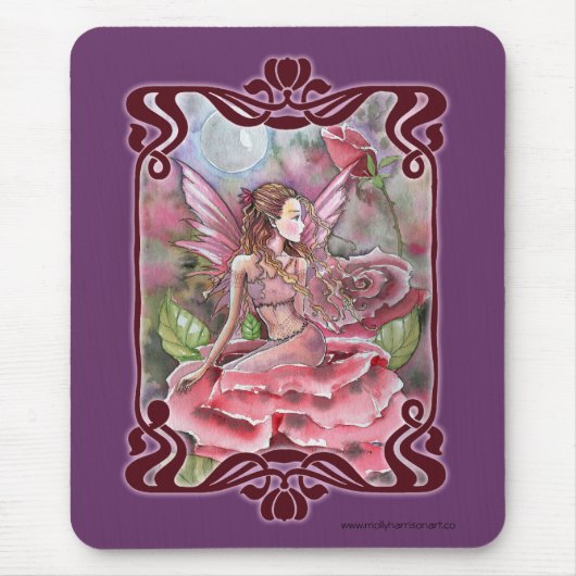 Rose Fairy Extravagant Mousepad von Molly Harrison (Vorne)