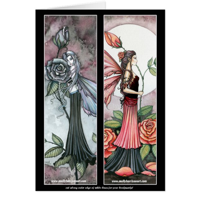 Rose Fairy Lesezeichens Card von Molly Harrison (Vorne)