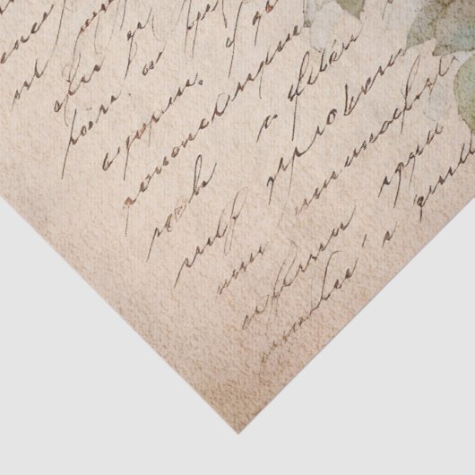 Rose Fairy & Pastel Ephemera Script Decoupage Seidenpapier (Detail)