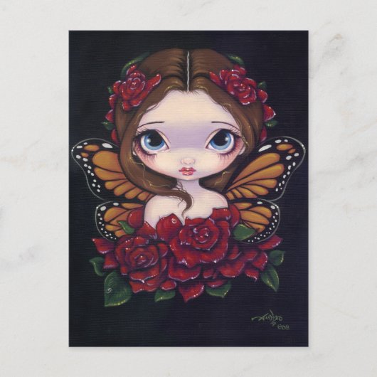 "Rose Fairy" Postkarte (Vorderseite)