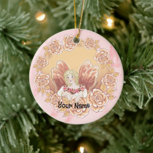 Rose Fairy Ring Keramik Ornament