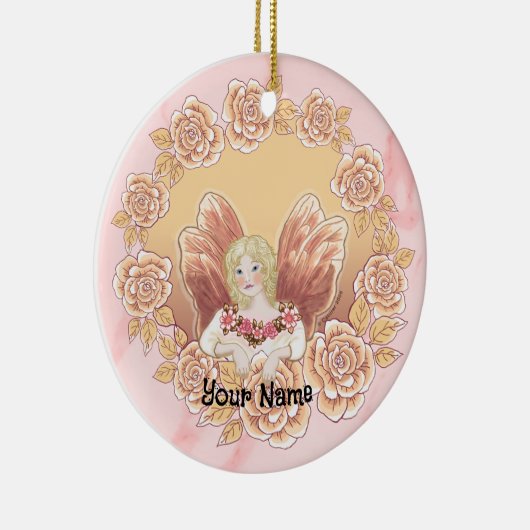 Rose Fairy Ring Keramik Ornament (Rechts)