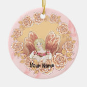 Rose Fairy Ring Keramik Ornament (Vorne)