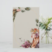 Rose Fairy Stationspapier | Zauberfloral Briefpapier (Stehend Vorderseite)