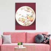 Rose Famille dekoriert Leinwanddruck (Insitu (Wohnzimmer))