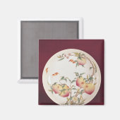 Rose Famille dekoriert Magnet (Vorderseite/Rückseite)
