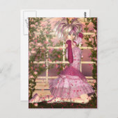 Rose Fantasy Art Postkarte (Vorne/Hinten)