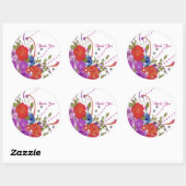 Rose Fantasy - Danke, Sticker (Blatt)