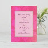 Rose Fantasy WEDD Probe Dinner Einladung (Stehend Vorderseite)
