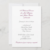 Rose Fantasy WEDD Probe Dinner Einladung (Rückseite)