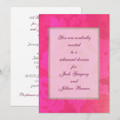 Rose Fantasy WEDD Probe Dinner Einladung (Vorne/Hinten)