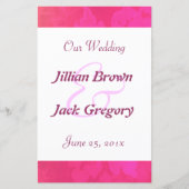 Rose Fantasy Wedding Program (Vorderseite)