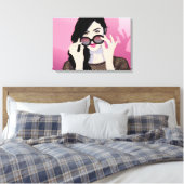 Rose-Farbbrille Leinwanddruck (Insitu (Schlafzimmer))