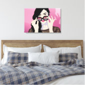 Rose-Farbbrille Leinwanddruck (Insitu (Schlafzimmer))