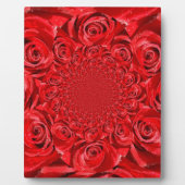 Rose-farbene Welt: Blumenfantasie Fotoplatte (Vorderseite)