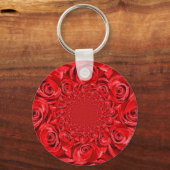 Rose-farbene Welt: Blumenfantasie Schlüsselanhänger (Vorderseite)