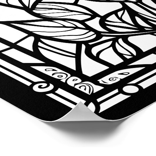 Rose-Farbenplakat Poster (Ecke)