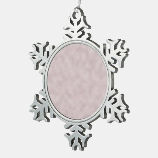 Rose farbige Pergament Textur Hintergrund Schneeflocken Zinn-Ornament (Rechts)