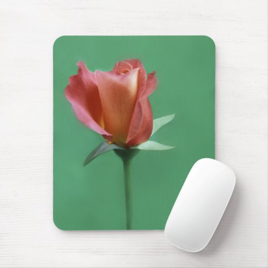Rose-farbige Rose Mousepad (Mit Mouse)