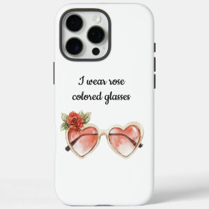 Rose Farbige Sonnenbrille iPhone 16 Pro Max Hülle