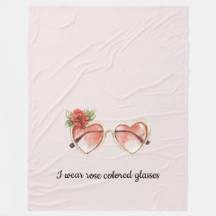 Rose Farbige Sonnenbrille Fleecedecke