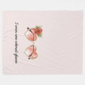 Rose Farbige Sonnenbrille Fleecedecke (Vorderseite (Horizontal))