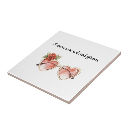 Rose Farbige Sonnenbrille Fliese (Seite)