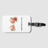 Rose Farbige Sonnenbrille Gepäckanhänger (Vorderseite (Horizontal))