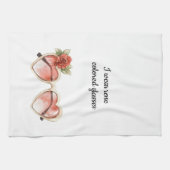 Rose Farbige Sonnenbrille Geschirrtuch (Horizontal)