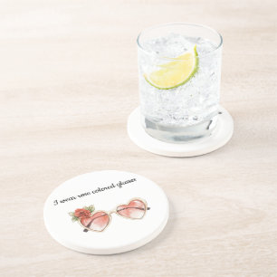 Rose Farbige Sonnenbrille Getränkeuntersetzer