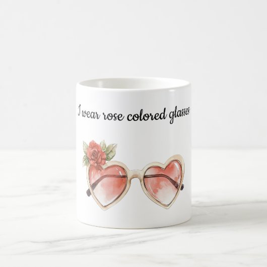Rose Farbige Sonnenbrille Kaffeetasse (Mittel)