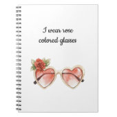 Rose Farbige Sonnenbrille Notizblock (Vorderseite)