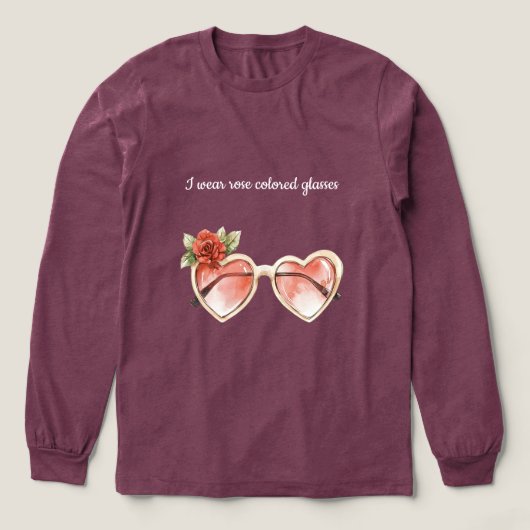 Rose Farbige Sonnenbrille Tri-Blend Shirt (Design Vorderseite)